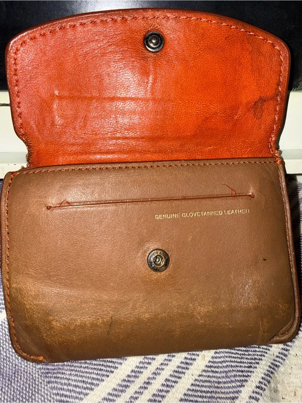 Vintage Coach Compact Leather Key Pouch in Brown